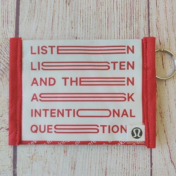 Lululemon Yoga handmade credit card ID coin holder with keychain - Picture 4 of 8